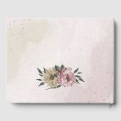 romantische Blume in Rosa und Champagner Gästebuch (Rückseite)