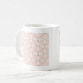 Romantische Blume in Rosa und Grau Kaffeetasse (Vorderseite Links)