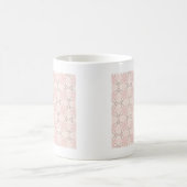 Romantische Blume in Rosa und Grau Kaffeetasse (Mittel)