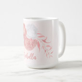 Romantische Blume in Rosa und Weiß Kaffeetasse (VorderseiteRechts)