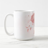 Romantische Blume in Rosa und Weiß Kaffeetasse (Links)