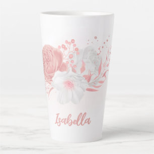 Romantische Blume in Rosa und Weiß Milchtasse