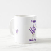 Romantische Blume Lavender Provence Geburtstagspar Kaffeetasse (Vorderseite Links)