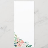 Romantische Blume Menükarte (Rückseite)