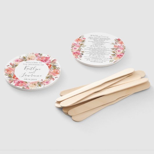 Romantische Blume mit Blumenwasser Fächer (Non-assembled)