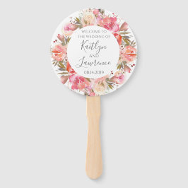 Romantische Blume mit Blumenwasser Fächer