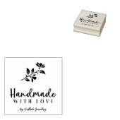 Romantische Blume mit Liebe-Zitat Gummistempel (Stempel)