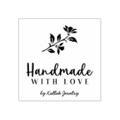 Romantische Blume mit Liebe-Zitat Gummistempel (Prägung)