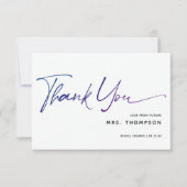 Romantische Blume Modernes Brautparty Dankeskarte (Vorderseite)