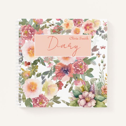 Romantische Blume Notizblock (Vorderseite)
