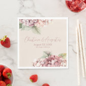 Romantische Blume Pink & Blush Wasserfarbe Hydrang Serviette (Beispiel)