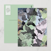 Romantische Blume Postkarte (Vorne/Hinten)