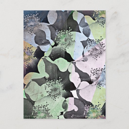 Romantische Blume Postkarte (Vorderseite)