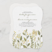 Romantische Blume Probe Abendessen Einladung (Vorne/Hinten)