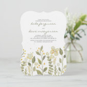 Romantische Blume Probe Abendessen Einladung (Stehend Vorderseite)