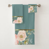 Romantische Blume Rose Badhandtuch Set (Insitu)