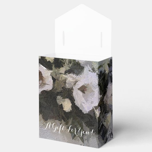 Romantische Blume | Rose über Lavendel Geschenkschachtel (Geöffnet)