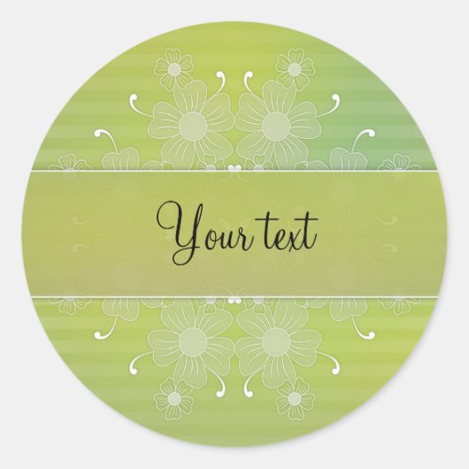 Romantische Blume Runder Aufkleber (Vorderseite)