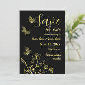 Romantische Blume Save The Date (Stehend Vorderseite)