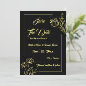 Romantische Blume Save The Date (Stehend Vorderseite)