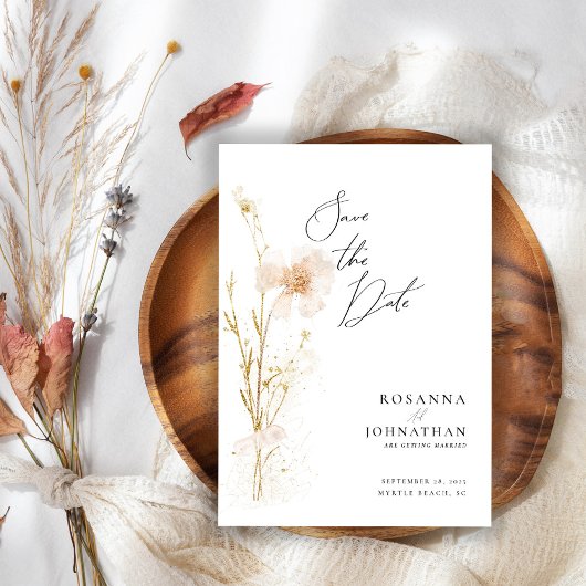 Romantische Blume Save The Date