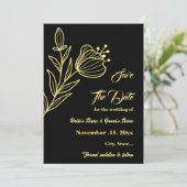 Romantische Blume Save The Date (Stehend Vorderseite)