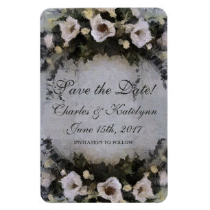 Romantische Blume SAVE THE DATE Magnet