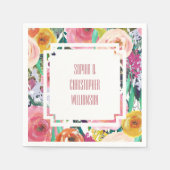 Romantische Blume Serviette (Vorderseite)