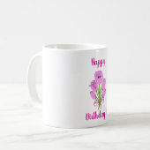 Romantische Blume Tulpen Geburtstag Minimalistisch Kaffeetasse (Vorderseite Links)