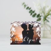 Romantische Blume | Vielen Dank Postkarte (Stehend Vorderseite)