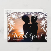 Romantische Blume | Vielen Dank Postkarte (Vorne/Hinten)