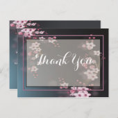 Romantische Blume Vielen Dank Postkarte (Vorne/Hinten)