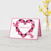 Romantische Blume von Herzrosa Karte (Gelbe Blume)