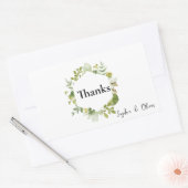 Romantische Blume Wreath Wedcker Rechteckiger Aufkleber (Umschlag)