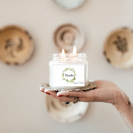 Romantische Blume Wreath Wedcker Rechteckiger Aufkleber