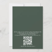 Romantische Blumen Akzent Rustikale QR-Code-Hochze Einladung (Rückseite)