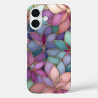 Romantische Blumen-Ästhetik-Buntglas-Handyhülle