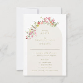 Romantische Blumen Dainty Digitale Hochzeit RSVP Einladung