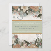 Romantische Blumen Elegante Moderne Inspirivity We Einladung (Rückseite)