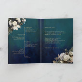 Romantische Blumen-Gold-Wreath-Hochzeit Einladung (Innenseite)