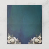 Romantische Blumen-Gold-Wreath-Hochzeit Platzkarte (Außenseite Aufgefaltet)