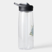 romantische Blumen & grüne Blätter botanisch Trinkflasche (Rechts)