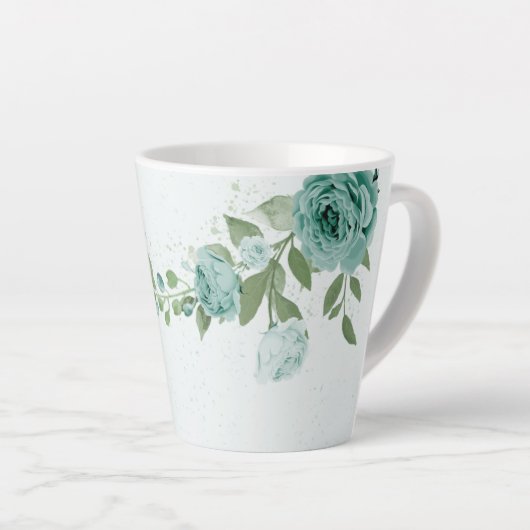 romantische Blumen Milchtasse (Rechte Ecke)