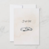 Romantische Blumen & Minimalistische Hochzeit RSVP Karte (Rückseite)