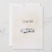 Romantische Blumen & Minimalistische Hochzeit Save The Date (Rückseite)