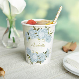 romantische Blumen Pappbecher