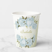 romantische Blumen Pappbecher (Rückseite)