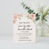 Romantische Blumen-Save-the-Date-Karte Save The Date (Stehend Vorderseite)