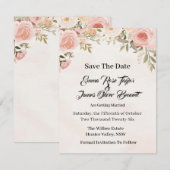 Romantische Blumen-Save-the-Date-Karte Save The Date (Vorne/Hinten)