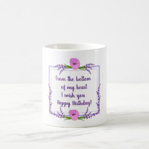 Romantische Blumen Tulpen Geburtstag Minimalistisc Kaffeetasse